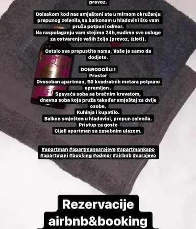 Διαμέρισμα Kapo- Klima,parking Σαράγεβο